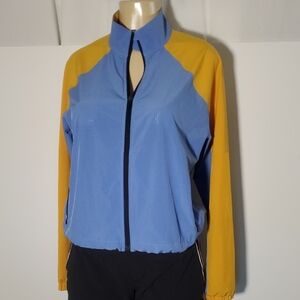 Alwrld womens Blue And Yellow Utility Jacket Size S